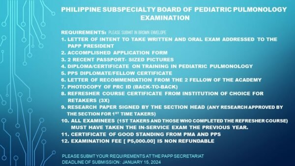 Philippine Academy Of Pediatric Pulmonologists